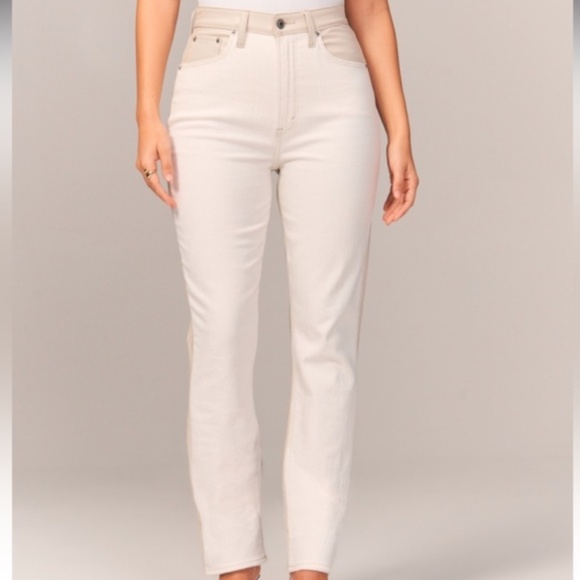 Abercrombie & Fitch Cream Women's Jeans - Picture 2 of 11